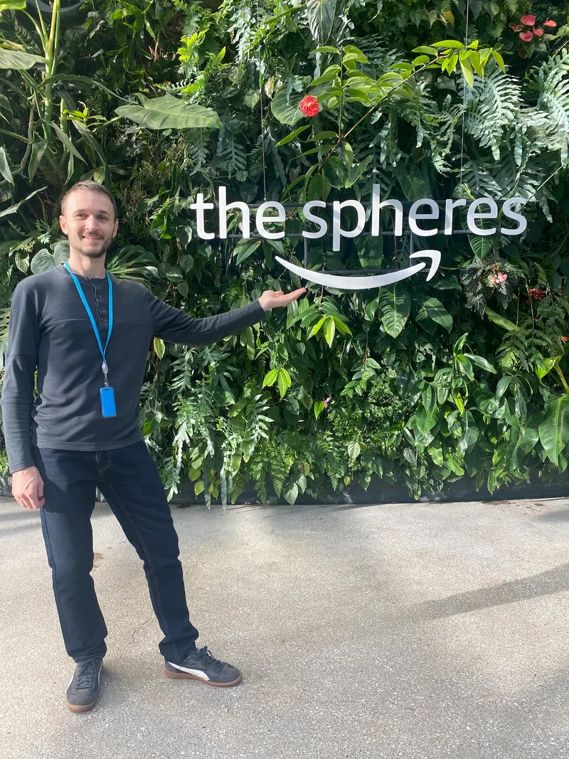 At the Amazon Spheres