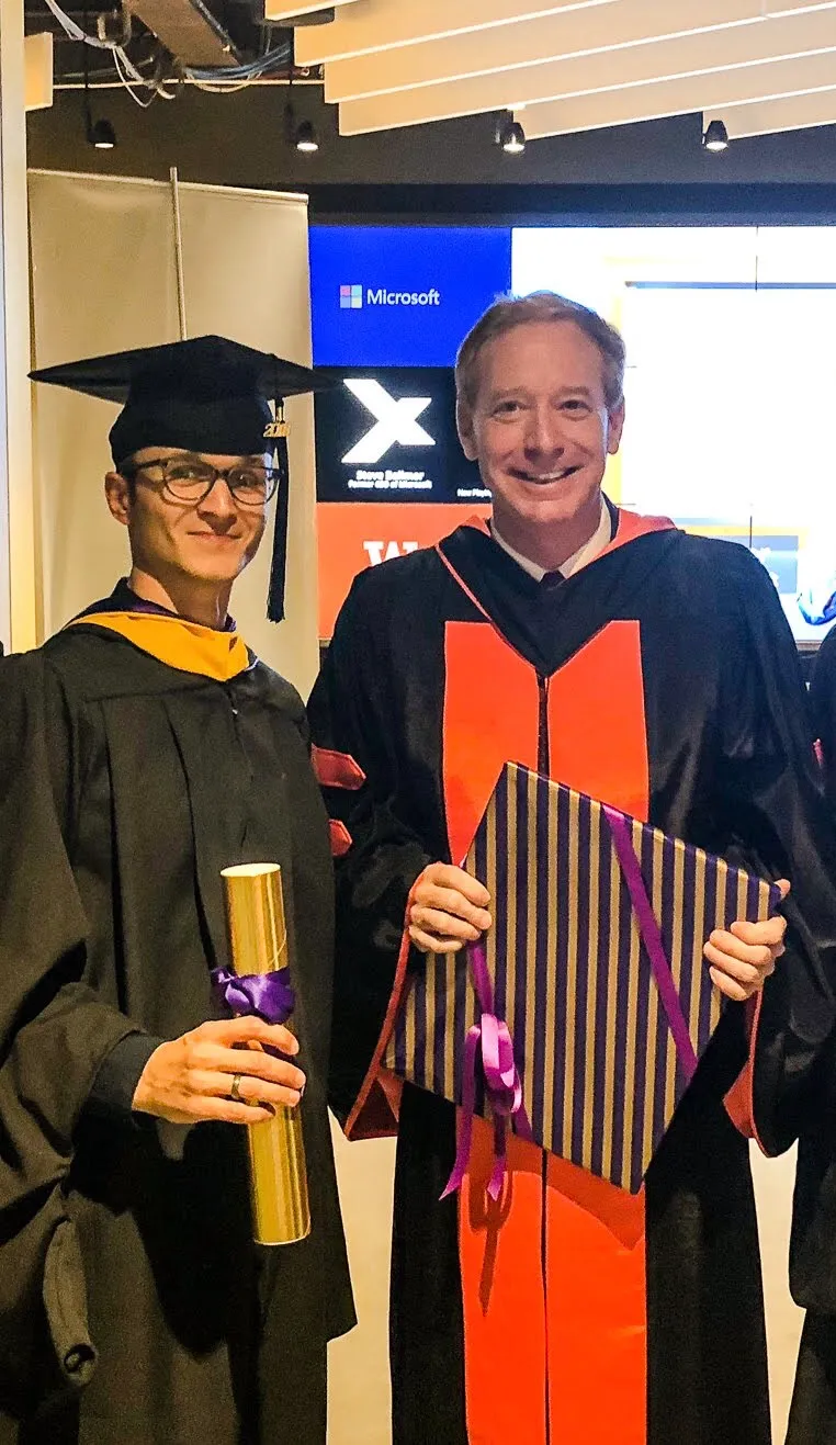 Gifting an artwork to Brad Smith