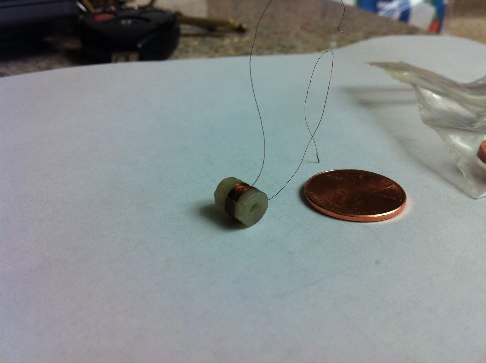 Wax actuator coil