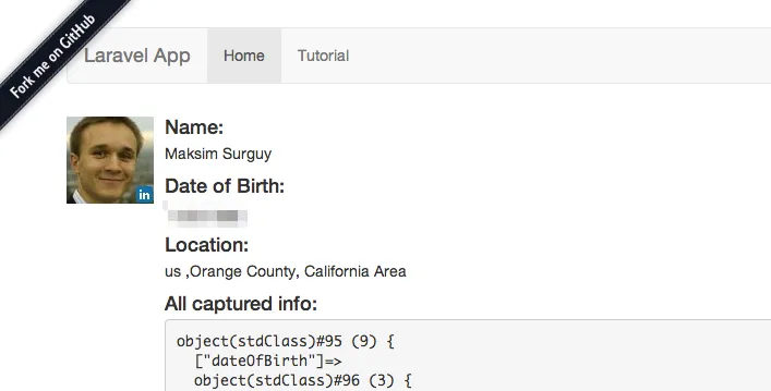 Linkedin Captured Info