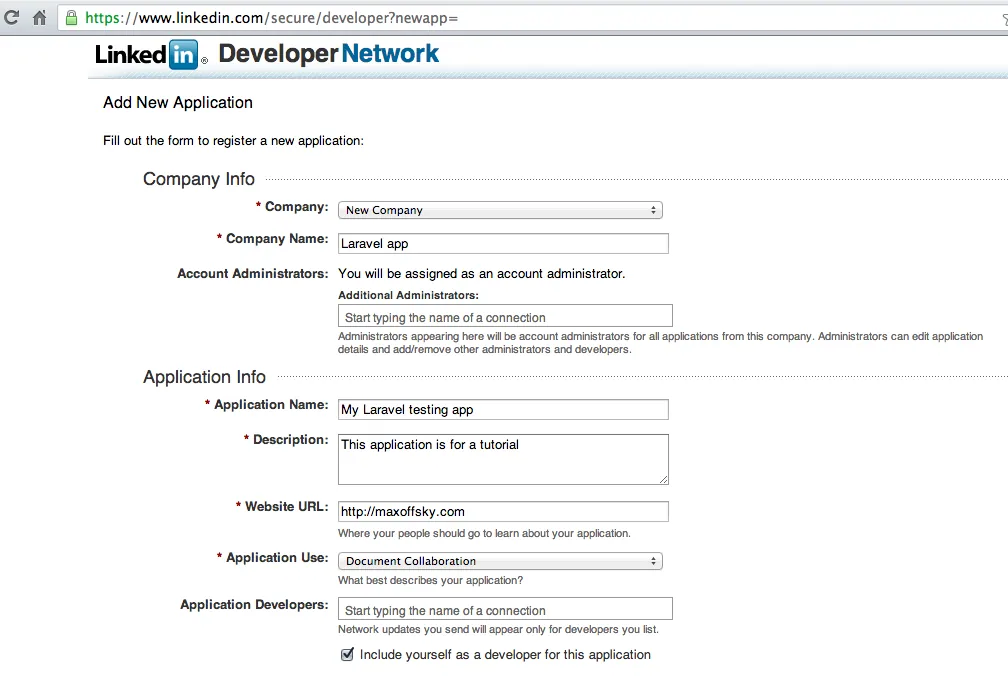 Linked In developers