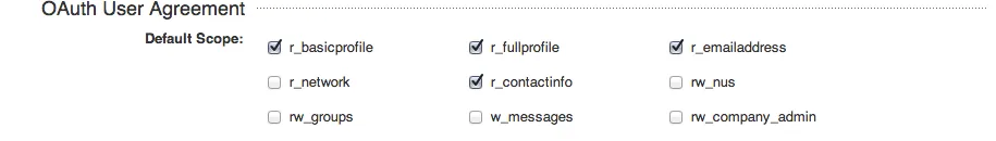 Linkedin permissions