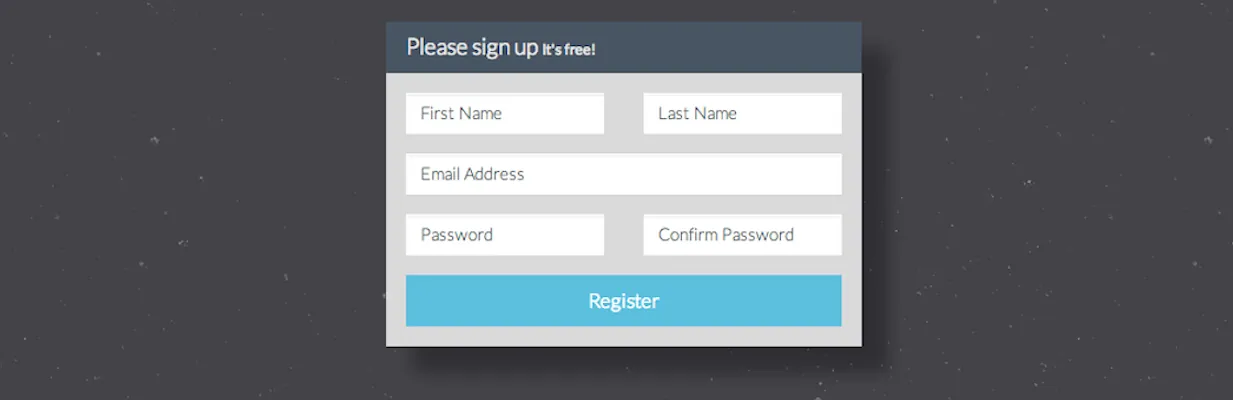 registration Form Bootstrap