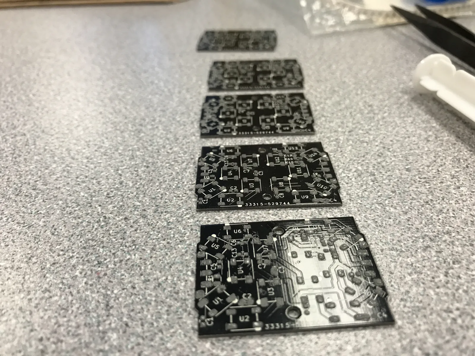 Solder paste applied