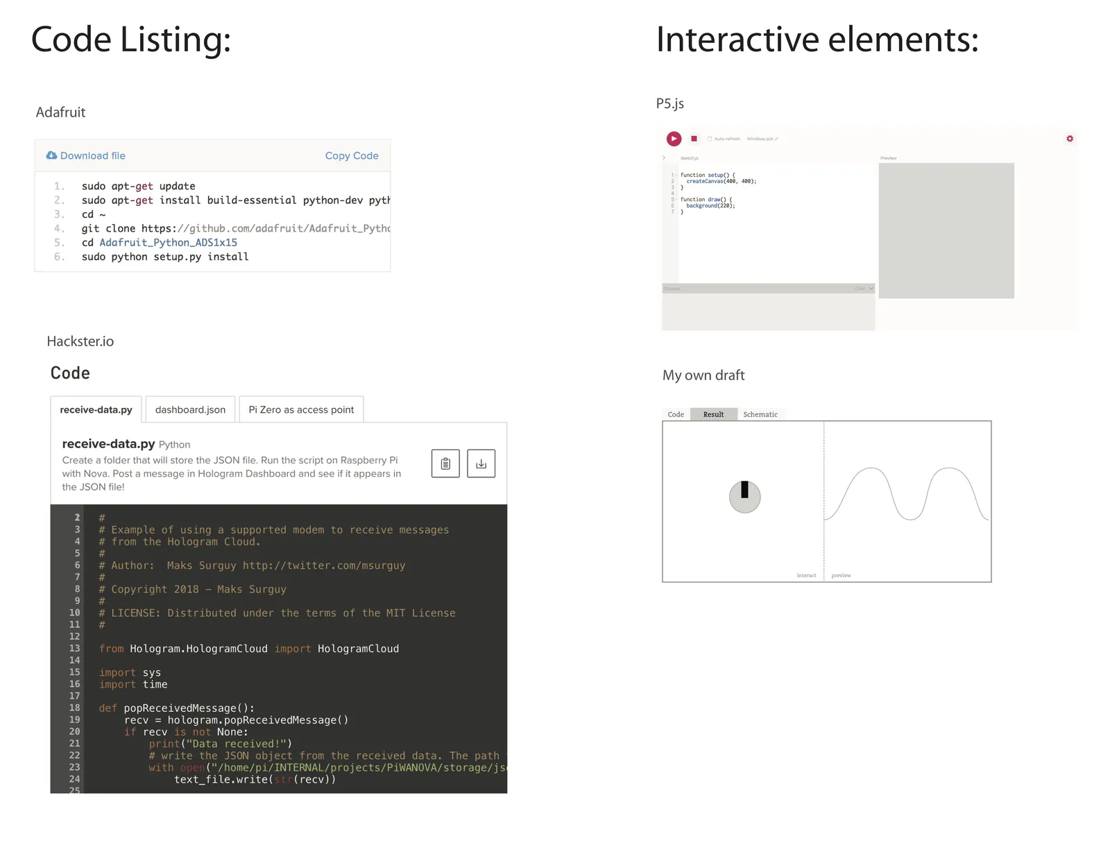 UI elements study