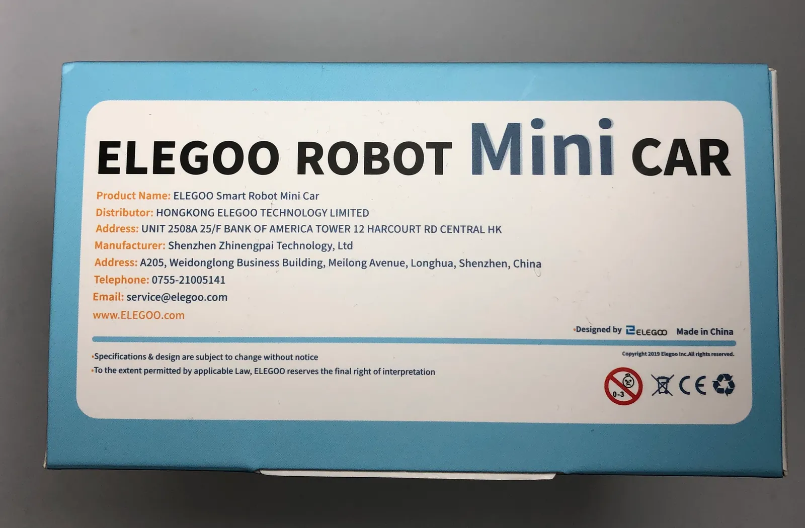 Elegoo Robot Mini Car Assembly