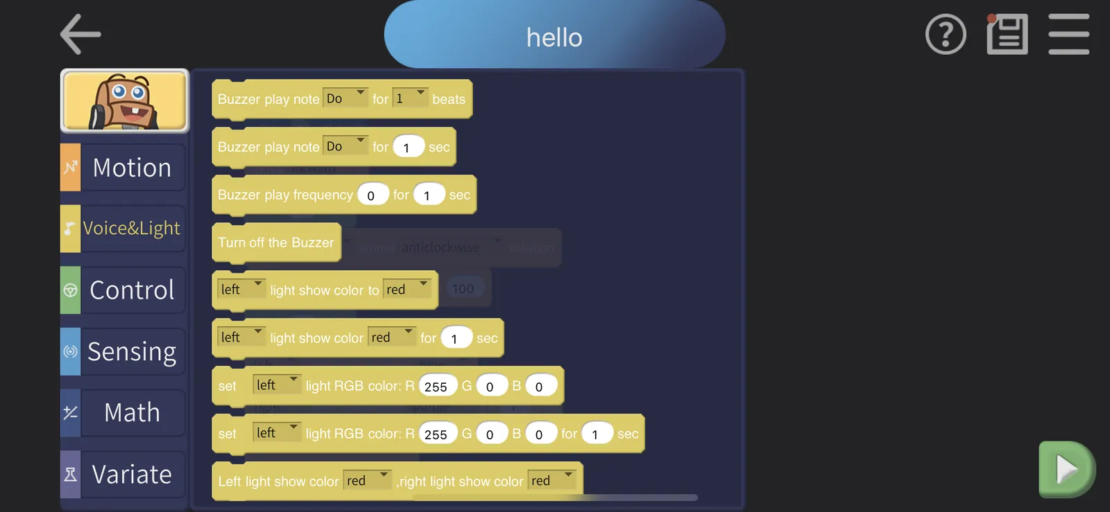 Elegoo Robot Mini Car App